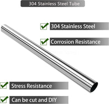Load image into Gallery viewer, GeilSpace 2.5 Inch Straight Pipe, 304 Stainless Steel Tube, 36 Inch Length, Exhaust Pipe, DIY Industrial Pipes