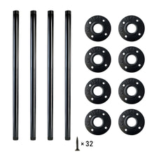 Load image into Gallery viewer, GeilSpace Industrial Pipe Table Legs, Rustic DIY Desk Legs, Set of 4