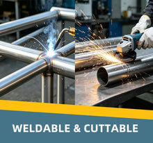 Load image into Gallery viewer, GeilSpace 1" OD 304 Stainless Steel Round Tube, Metal Tubing, Rust &amp; Corrosion Resistant, Cuttable, Weldable, for DIY Furniture, Construction &amp; Industrial decor, 2 Pack