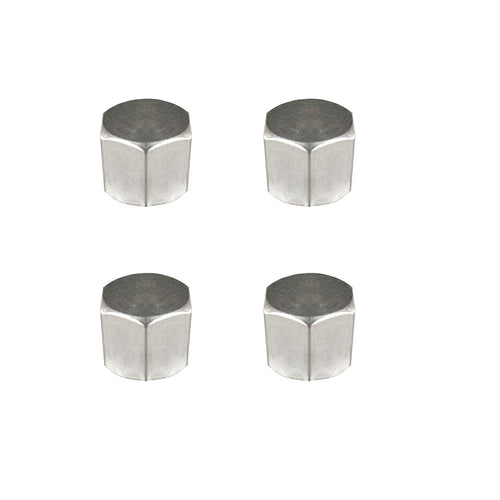 GeilSpace 304 Stainless Steel Cap, NPT Threaded/Welded Fitting for Plumbing, Industrial Use, Furniture DIY – Heavy Duty, Rust-Resistant, Set of 4