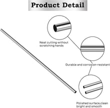 Load image into Gallery viewer, GeilSpace 1/4" OD 304 Stainless Steel Round Tube, 24 inch Length Industrial Metal Pipe, Weldable and Cuttable Smooth Metal Tubing for DIY Furniture, Industrial Decor and Construction (2 Pack)