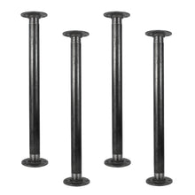 Load image into Gallery viewer, GeilSpace 1&quot; Industrial Grey Pipe Table Legs, Heavy-Duty Metal Pipes and Flanges, Rustic DIY Desk Legs, Shelf Support, Set of 4