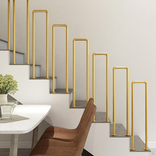 GeilSpace Custom Pipe Furniture -  Industrial Style Vintage Metal Stair Handrails, Duplex Fashion Guardrails