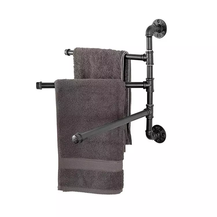 Pipe discount towel rack