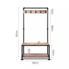 Load image into Gallery viewer, GeilSpace Custom Pipe Furniture -American Style Industrial Pipe Creative Clothes Hanger, Living Room Entrance Floor Type Shoe Changing Stool