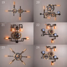 Load image into Gallery viewer, GeilSpace Custom Pipe Furniture - Iron Industrial Style Bar Wall Light Gear Decorative Water Pipe Vintage Wall Light