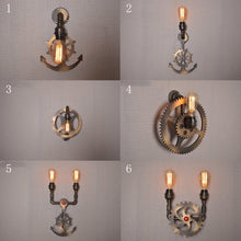 Load image into Gallery viewer, GeilSpace Custom Pipe Furniture - Iron Industrial Style Bar Wall Light Gear Decorative Water Pipe Vintage Wall Light