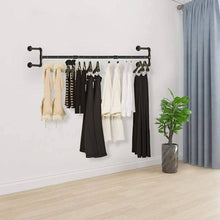 Load image into Gallery viewer, GeilSpace Custom Pipe Furniture -Industrial Vintage Pipe Clothes Rack Wrought Iron Modern Wall Mounted Clothing Store Rack