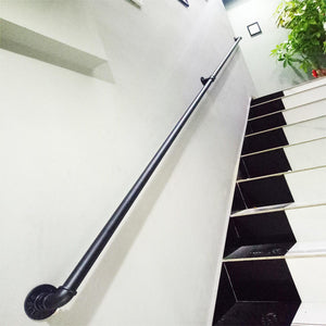 GeilSpace Custom Pipe Furniture -  Retro Household Industrial Style Wrought Iron Stairs Wall Mount Water Pipe Handrail