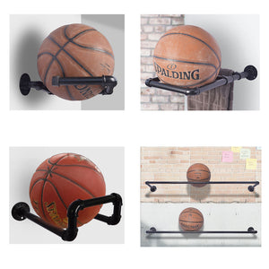 GeilSpace Custom Pipe Furniture -Single-layer Pipe Basketball Display Stand Football Volleyball Wall Rack Ball Storage Rack