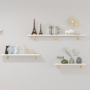 GeilSpace Custom Pipe Shelf - Nordic Simple Household Gold Iron Shelves Home Bathroom Living Room Bedroom Creative Metal Bookshelves