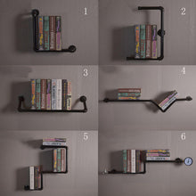 Load image into Gallery viewer, GeilSpace Custom Pipe Shelf -Retro Wall Loft Display Shelf Rack Bookshelf Design Pipe Holders For Slatwall Hanging Shelves With Metal