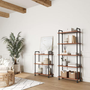 GeilSpace Custom Pipe Shelf - Customized Size Nordic Simple Living Room, Bedroom Wall, Multi-layer Storage Rack, Industrial Style Water Pipe, Floor Bookshelf