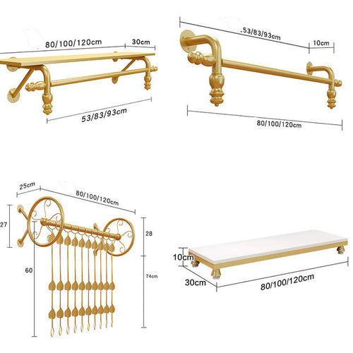 GeilSpace Custom Pipe Furniture -Customized Clothing Display Rack Gold Children's Clothing Store Shelf Wall Hanging Hanger Combination On The Mall