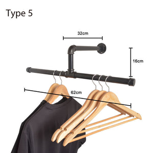 GeilSpace Custom Pipe Furniture -Industrial Style Storage Pipe Wall Clothes Rack Clothing Diy Shelf Hanger Hook