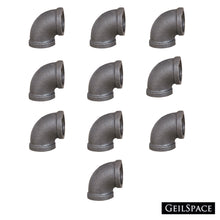 Load image into Gallery viewer, GeilSpace Grey Malleable Iron Elbow - Vintage DIY Industrial Shelving, Industrial Decor, Furniture DIY